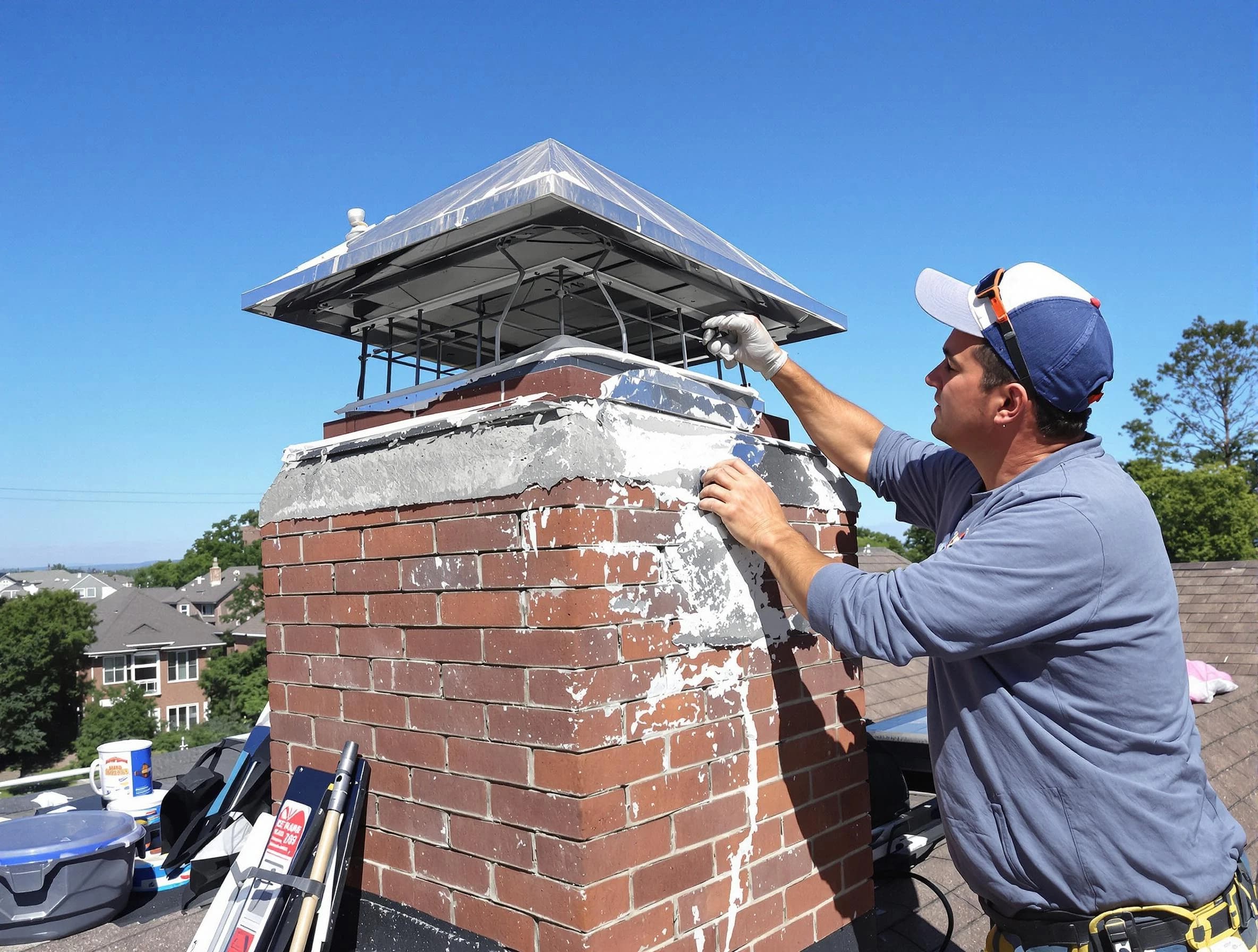Chimney Crown Services service in Melrose, MA